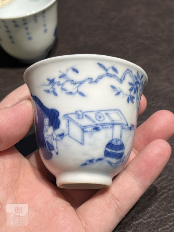 清道光 睿亲王“睿邸清赏”饮中八仙诗文酒盅一对 - 图11